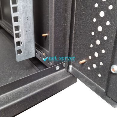 Photo of Wall cabinet 19", 15U, W600xD500xH773, collapsible, economy, glass, black ES-E1550B &ndash; buy online with delivery across Ukraine at Net-server