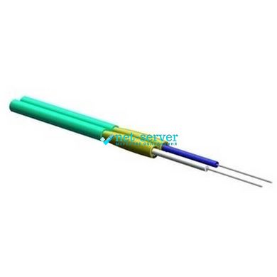 Fiber optic patch cable J-V(ZN)H 2F G50 OM3, ClearCurve, ZipCord TB3, LSZH/FRNC, turquoise, 2.0 mm, Corning™ LCXLI2-L2002-H750