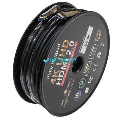 Фото Патч-корд HDMI 2.0, 60м, 4К (UHD) з передачею сигналу по оптичному кабелю (AOC) Electronical LW-HA-60 &ndash; купити з доставкою по Україні в інтернет-магазині Net-server