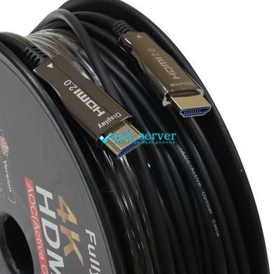 Фото Патч-корд HDMI 2.0, 60м, 4К (UHD) з передачею сигналу по оптичному кабелю (AOC) Electronical LW-HA-60 &ndash; купити з доставкою по Україні в інтернет-магазині Net-server