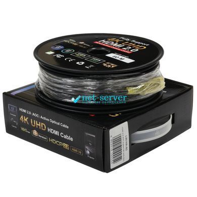 Фото Патч-корд HDMI 2.0, 60м, 4К (UHD) з передачею сигналу по оптичному кабелю (AOC) Electronical LW-HA-60 &ndash; купити з доставкою по Україні в інтернет-магазині Net-server