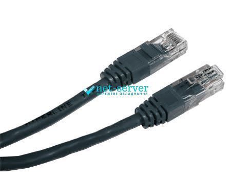 Фото Патч-корд сетевой FTP Cat 5e Cablexpert PP22-0.5M/BK, 0,5 м, черный, RJ45-RJ45, литой, 50u, с фиксатором &ndash; купить с доставкой по Украине в интернет-магазине Net-server