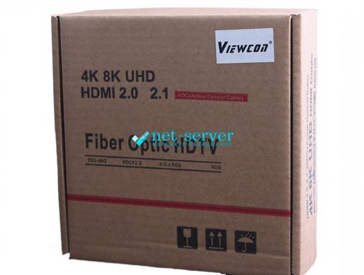 Патч-корд HDMI 2.1, 50м, з передачею сигналу по оптичному кабелю (AOC) VIEWCON MYOF12-50M