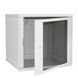 Server cabinet IP 19" 12U 600x600 collapsible, tempered glass, gray