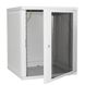 Server cabinet 15U 600x450 collapsible, glass, gray