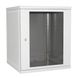 Server cabinet 15U 600x450 collapsible, glass, gray