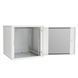 Server cabinet IP 19" 12U 600x600 collapsible, tempered glass, gray