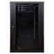 Wall cabinet 19", 15U, W600xD500xH773, collapsible, economy, glass, black ES-E1550B