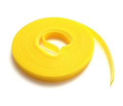 Velcro strap, 10 mm x 5 m, yellow, net-server 5040-Yell