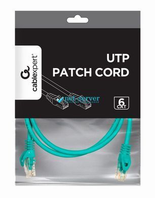 Фото Патч-корд сетевой UTP Cat 6 Cablexpert PP6U-0.5M/G, 0.5м, зеленый, RJ45-RJ45, литой, 50u &ndash; купить с доставкой по Украине в интернет-магазине Net-server