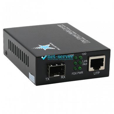 Фото Медиаконвертер 10/100/1000BASE-T to SFP Slot 1000Base-SX/LX External Power Supply Alistar X1SL &ndash; купить с доставкой по Украине в интернет-магазине Net-server