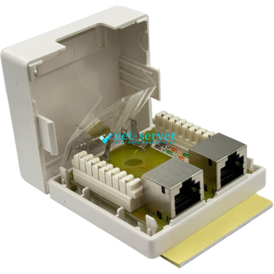 Сетевая розетка наружная 2хRJ45, cat.6, FTP