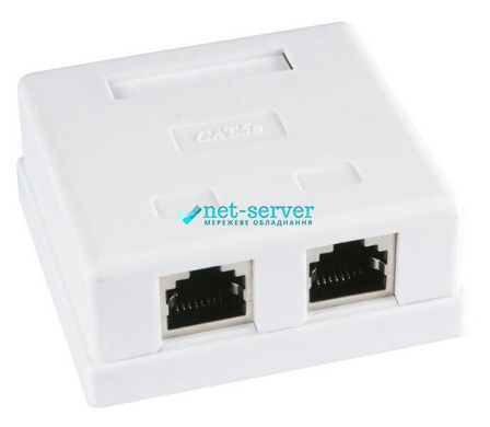 Сетевая розетка наружная 2хRJ45, cat.6, FTP