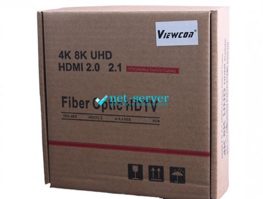 Patch cord HDMI 2.1, 100m, with signal transmission over optical cable (AOC) VIEWCON MYOF12-100M