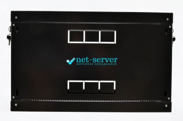Шкаф серверный настенный 19", 6U, 373х600х350мм (В*Ш*Г), разборной, черный, UA-MGSWL635B