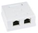 Outdoor socket 2xRJ45, cat.6, FTP