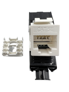 Фото Модуль Professional Keystone RJ-45, UTP, сat.5e, вузький, неекранований, 180&deg; безінструментального чорний DN-93502 &ndash; купити з доставкою по Україні в інтернет-магазині Net-server