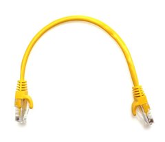 Patch cord 0.25m, UTP, cat.5e, RJ45, copper, yellow CORD-0.25M-YEL