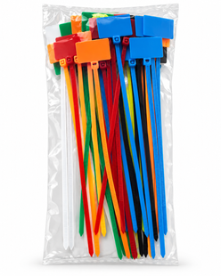 Photo of Easy Mark cable ties with marking tag 4&times;150 mm, 50 pcs, Net-Server NS-CT-EM-4X150-50 &ndash; buy online with delivery across Ukraine at Net-server