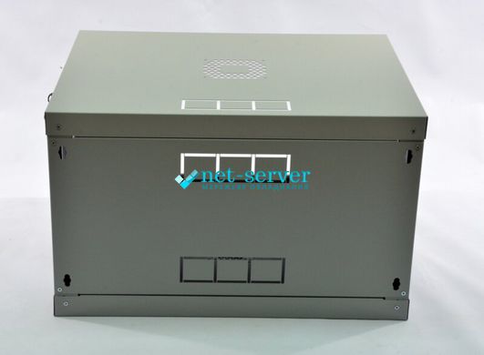 Wall-mounted server cabinet 19", 6U, 373x600x500mm (H*W*D), collapsible, gray, UA-MGSWL65G