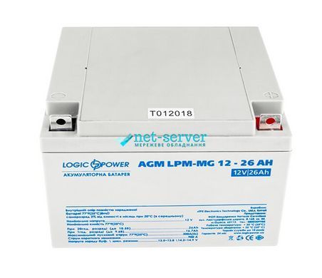 Фото Акумулятор мультигелевий AGM LPM-MG 12 &ndash; 26 AH &ndash; купити з доставкою по Україні в інтернет-магазині Net-server