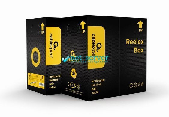 Фото Кабель вита пара FTP Cat.5e Cablexpert 305 м, багатожильний CCA AWG24, екранований фольгою мережевий кабель для Ethernet, локальних мереж та СКС, бухта, FPC-5004E-L &ndash; купити з доставкою по Україні в інтернет-магазині Net-server