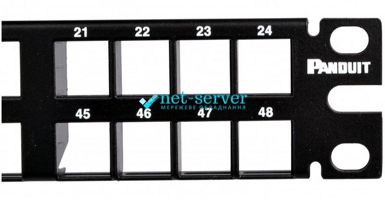 Модульна патч-панель 19", 48 портів, 1U, Keystone, Panduit NetKey NKPP48HDY