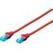 Photo of Patch-cord molded 0.5m, cat.6, UTP, AWG 26/7, CCA, PVC, red DIGITUS DK-1612-005/R &ndash; buy online with delivery across Ukraine at Net-server