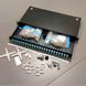 Optical patch panel 48 ports (LC-Duplex) adapter, 96 pigtail, MM (OM3/OM4), 1U, retractable, assembled Corning LAN1-96AD-BRDG-B