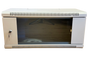Wall-mounted cabinet 18U, 19, 600x450 (W*D), knockdown, black, Hypernet WMNC-18U-FLAT-BLACK