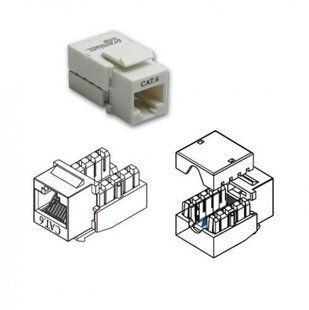 Фото Модуль Keystone UTP вузький 90&deg;, cat.6, Dual Type IDC, колір білий Premium Line 106311010 &ndash; купити з доставкою по Україні в інтернет-магазині Net-server