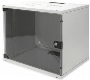 Photo of Wall-mounted server cabinet 19", 9U, 460x540x400mm (H*W*D), assembled, gray, DIGITUS DN-1909-U-S-1 &ndash; buy online with delivery across Ukraine at Net-server