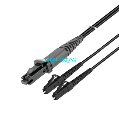 Optical patch cord MTRJ/UPC-LC/UPC, OM2, 10m, Duplex black