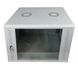 Wall cabinet 19", 9U, W600xH600xH503, collapsible, economy, glass, gray ES-E960G