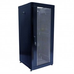 Floor-standing server cabinet 19", 28U, 610x675mm (W*D), knockdown, black, UA-MGSE2866MB