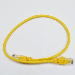 Patch cord 0.5m, UTP, cat.5e, RJ45, copper, yellow, Electronical PC002-C5E-050YL