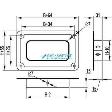 Photo of Connecting flange DKC FR 200/80 mm, Sendzimir hot-dip galvanized &ndash; buy online with delivery across Ukraine at Net-server