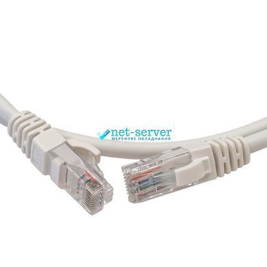 Фото Патч-корд 0.5м, U/UTP, cat.6А, RJ45, медь, белый, L&W ELECTRONICAL LW-PC0001-C6A-050WH &ndash; купить с доставкой по Украине в интернет-магазине Net-server