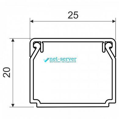 Photo of Cable channel 25x20x2000, white, Kopos LHD 25X20_HD &ndash; buy online with delivery across Ukraine at Net-server