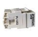 Модуль Keystone UTP вузький 180&deg; зі шторкою, cat.6, Dual Type IDC, колір білий Premium Line 106721010