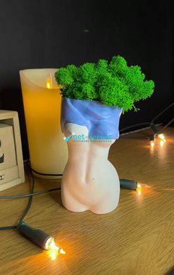 Flowerpot Sexy girl body set without stand green