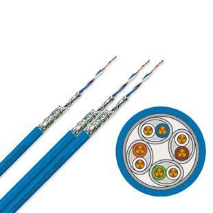 Фото Кабель вита пара Cat.7A S/FTP 4х2х22 AWG, мідний, LSZH/FRNC Dca, 1200 МГц, синій, 1000 м, Corning Everon CCXFCB-I0047-AI02-L7 &ndash; купити з доставкою по Україні в інтернет-магазині Net-server
