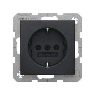 Photo of Socket with ground contact, anthracite, 16A/250V S.1 Berker 47431606 &ndash; buy online with delivery across Ukraine at Net-server