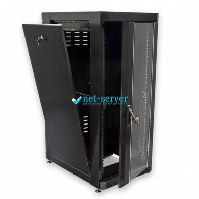 Floor-standing server cabinet 19", 28U, 610x865mm (W*D), knockdown, black, UA-MGSE2868MB