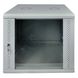 Wall cabinet 19", 12U, W600xH500xH637, collapsible, economy, glass, gray ES-E1250G