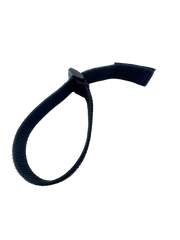 Стяжка-липучка хомут растягивается 300-500х25 мм, с пластиковым кольцом черный