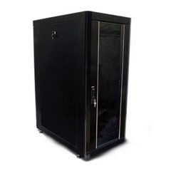 Floor-standing server cabinet 19", 28U, 610x1055mm (W*D), knockdown, black, UA-MGSE28610MB
