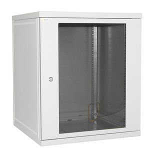 Фото Серверна шафа IP 19" 18U 600x450 розбірна, загартоване скло, сіра &ndash; купити з доставкою по Україні в інтернет-магазині Net-server