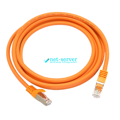 Patch cord 0.5m, S/FTP, cat.6A, RJ45, copper, orange, Electronical PC005-C6A-050OR