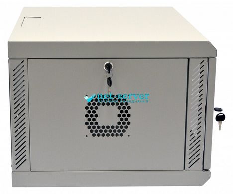 Wall-mounted server cabinet 19", 6U, 373x600x500mm (H*W*D), collapsible, gray, UA-MGSWA65G